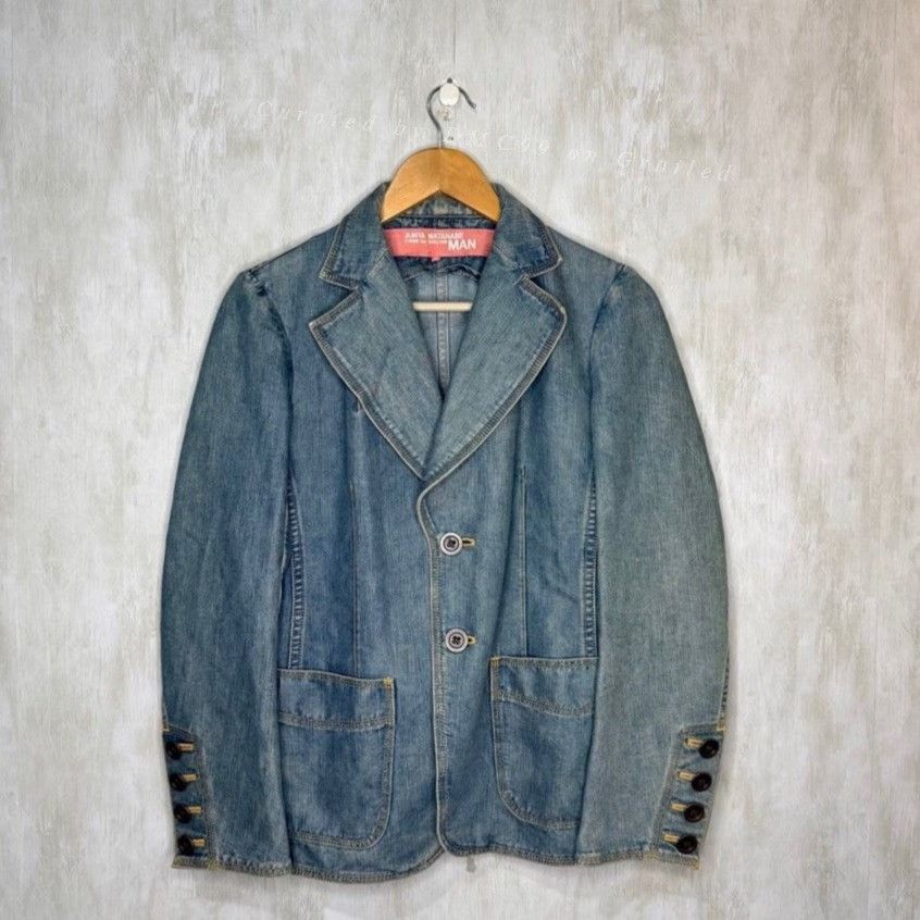 Junya Watanabe Junya Watanabe Denim Suit Collar Jacket Size US M / EU 48-50 / 2 - 1 Thumbnail