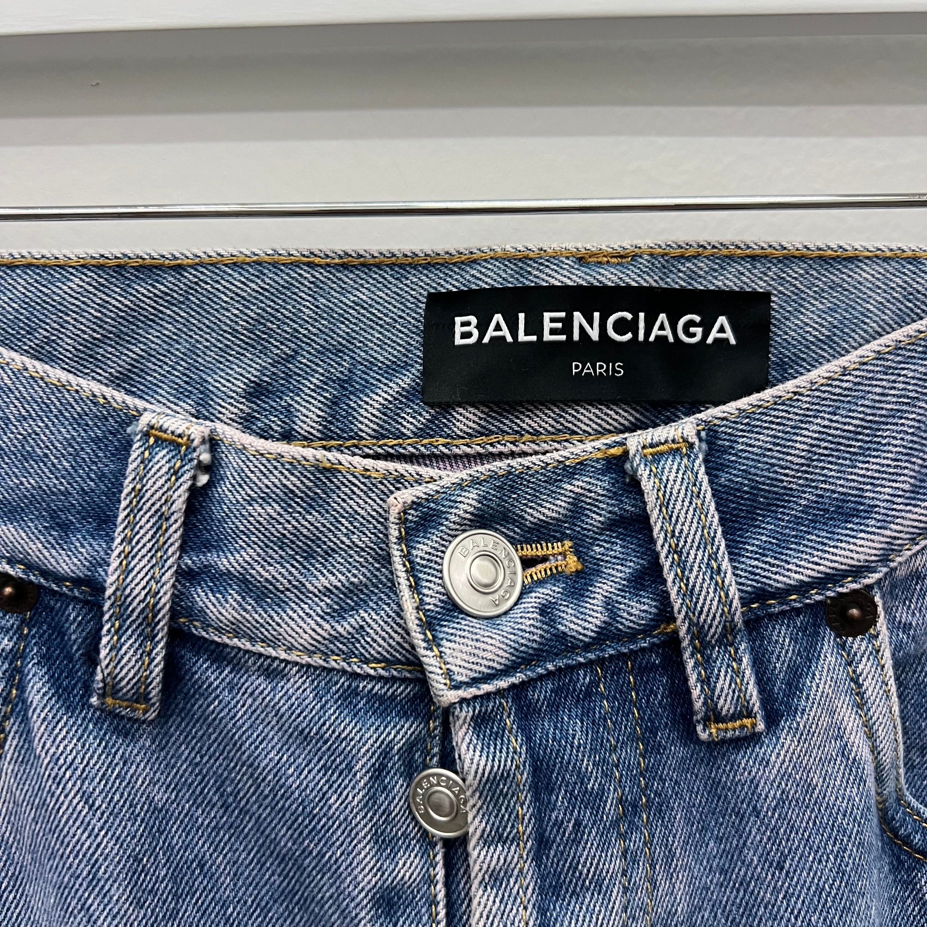 Balenciaga Balenciaga Pink Wash Straight Leg Denim Jeans - Size 31 Size US 31 - 4 Thumbnail