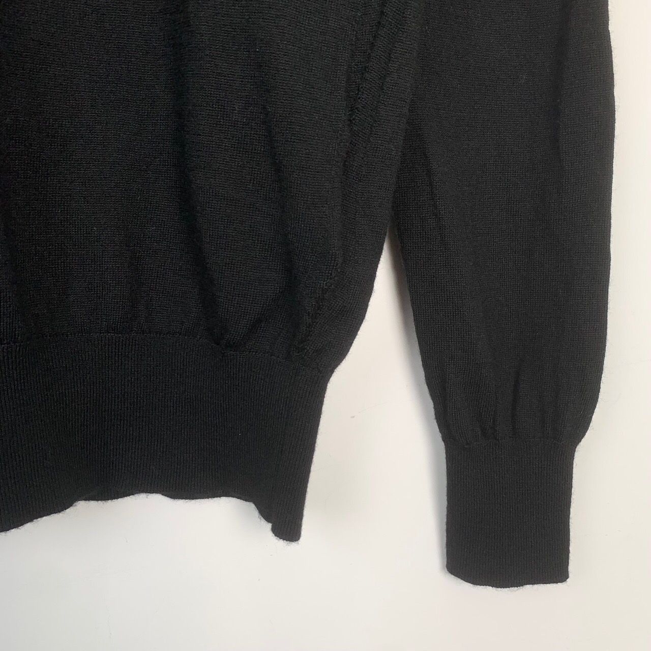 Burberry [Burberry] Checkerboard Panel Black Crewneck Knit Sweater On Size US M / EU 48-50 / 2 - 4 Thumbnail