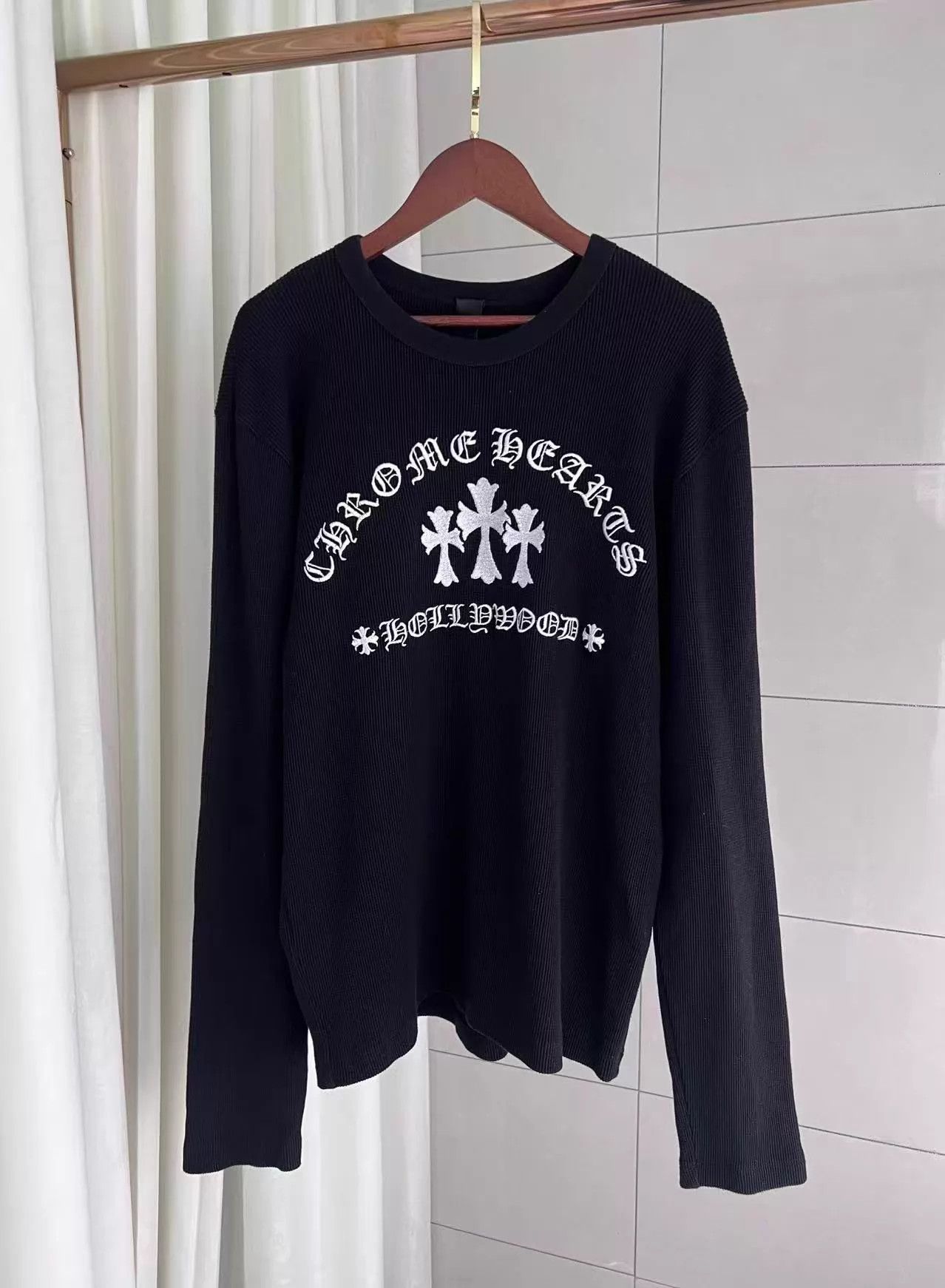 Chrome Hearts Chrome Hearts 30 Sanskrit Embro Black Waffle LS 175/104B Size US L / EU 52-54 / 3 - 1 Thumbnail