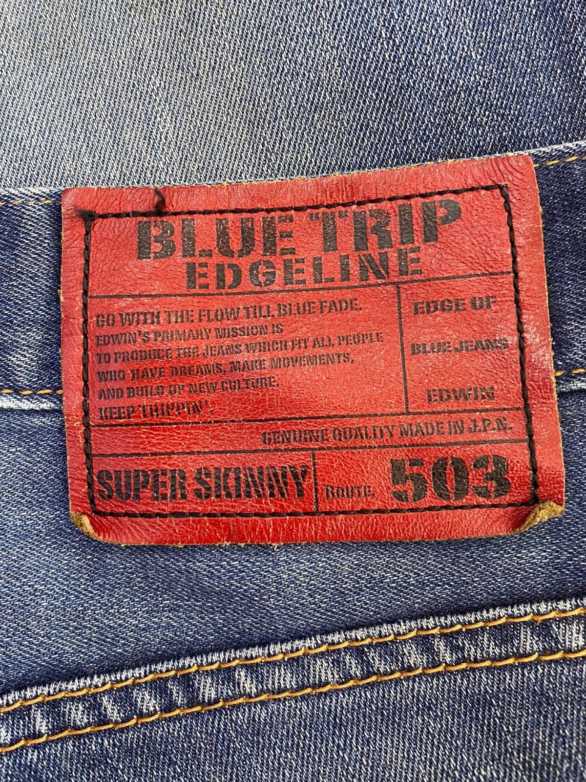 Edwin Edwin Blue Trip Whiskers Faded Wash Style Soft Jeans Size US 34 / EU 50 - 10 Thumbnail