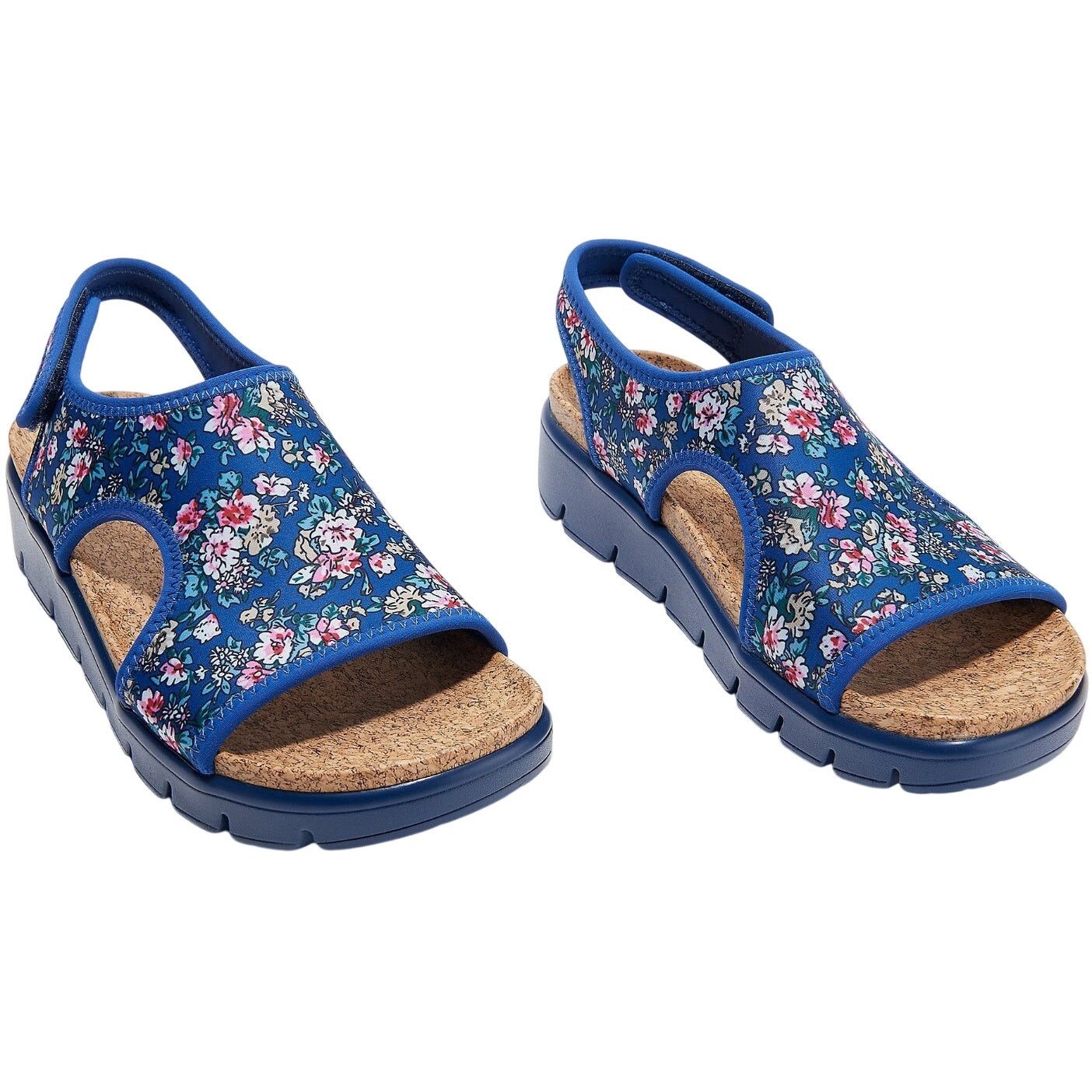 Alegria Micah Sandals Dream Fit Floral Knit Strap Blue 11
