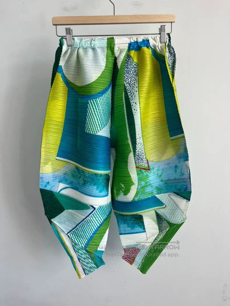 Issey Miyake Issey Miyake size:3 Green Pants Size 22" - 2 Thumbnail