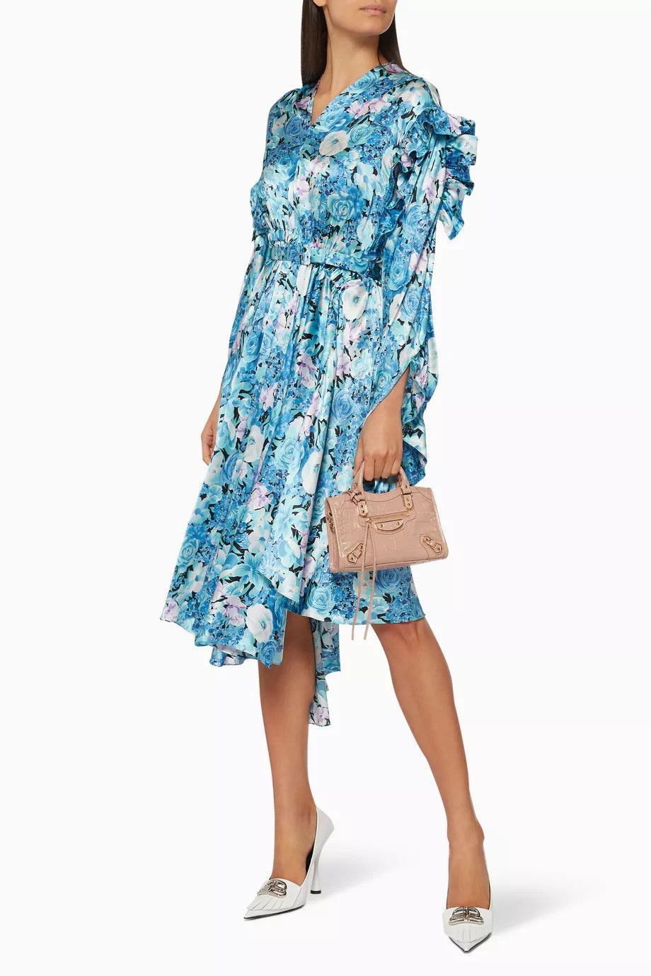 Balenciaga o1y0625 Midi Dress in Multicolor Size S / US 4 / IT 40 - 2 Thumbnail