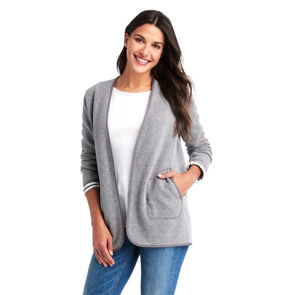 Vineyard Vines NWT New Vineyard Vines Grey Sweater Fleece Open Jacket Size Size M / US 6-8 / IT 42-44 - 2 Thumbnail