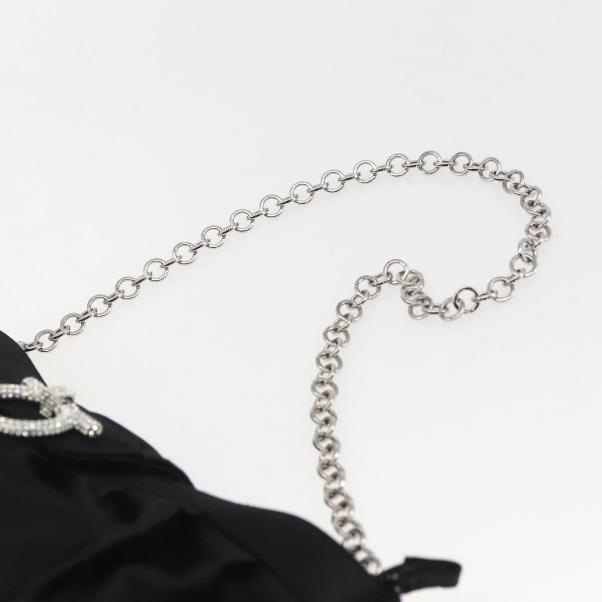 Salvatore Ferragamo Salvatore Ferragamo Satin Gancini Chain Shoulder Bag Black Size ONE SIZE - 12 Thumbnail