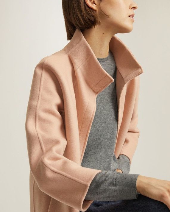 Loro Piana o1srvl11e0824 Roaden Cashmere Coat in Pink Size XS / US 0-2 / IT 36-38 - 2 Thumbnail