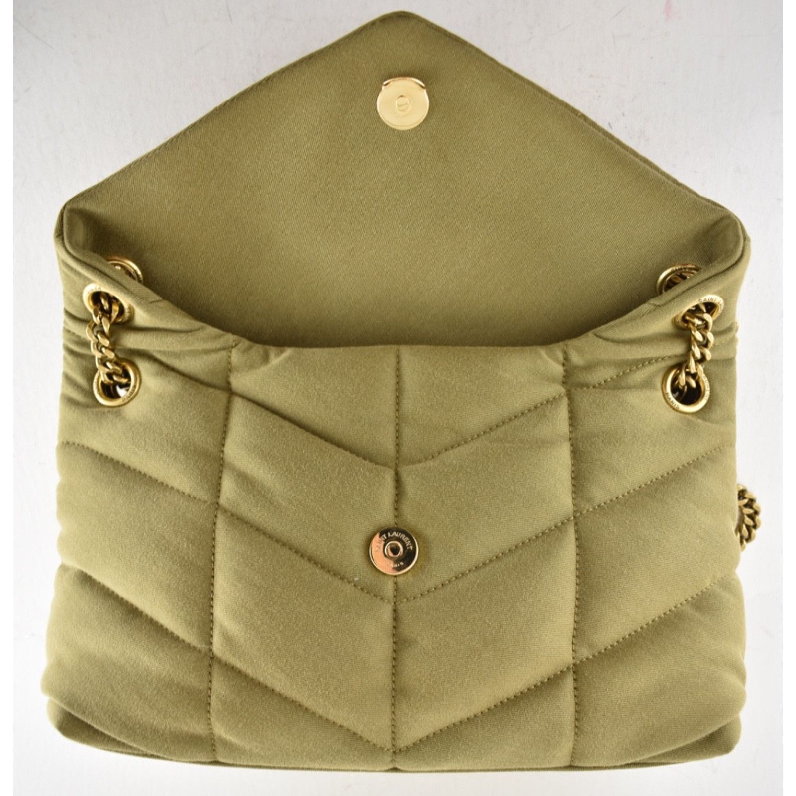 Yves Saint Laurent Saint Laurent Small Puffer Fir Green Gold YSL Crossbody Bag Size ONE SIZE - 17 Thumbnail