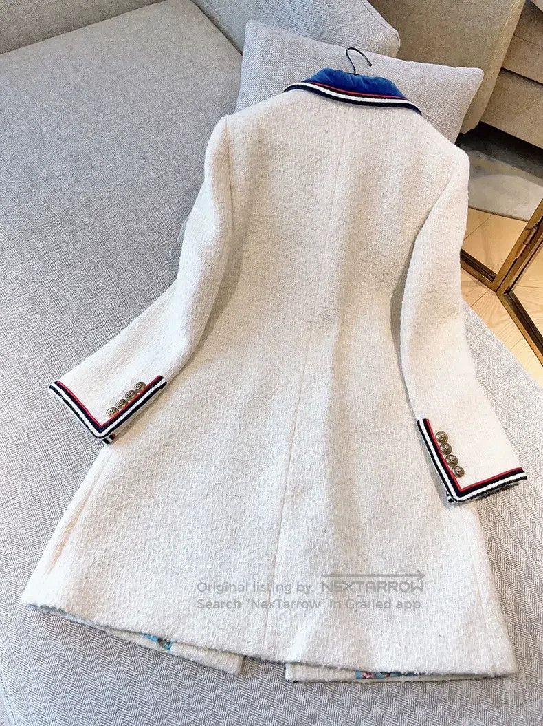 Gucci Gucci Milky white soft tweed medium and long coat Size XS / US 0-2 / IT 36-38 - 2 Thumbnail