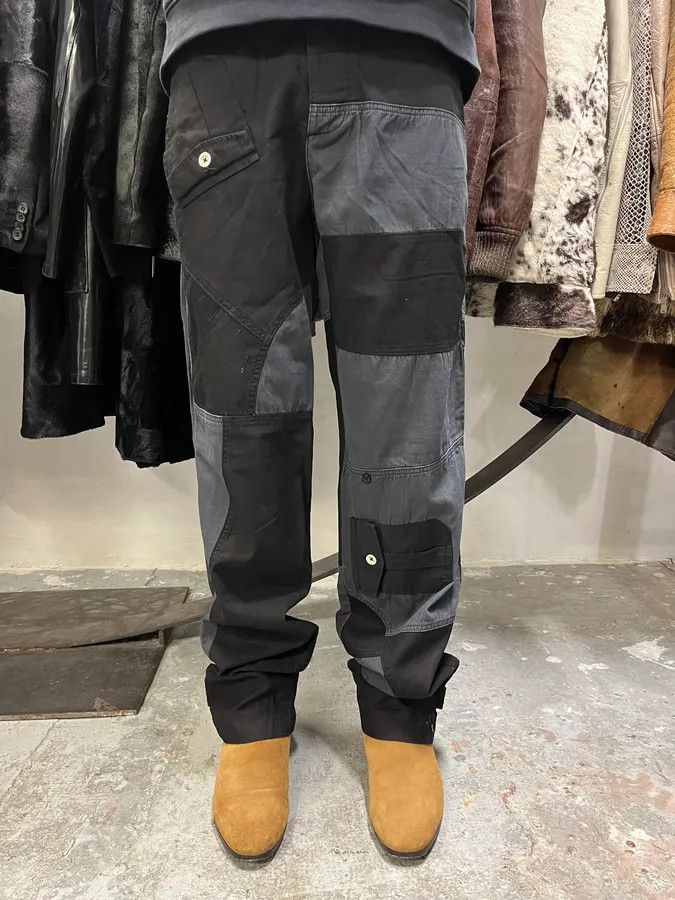 Vintage AW2007 Dolce & Gabbana Multi Pockets Cargo Black & Grey Pants Size US 32 / EU 48 - 3 Thumbnail