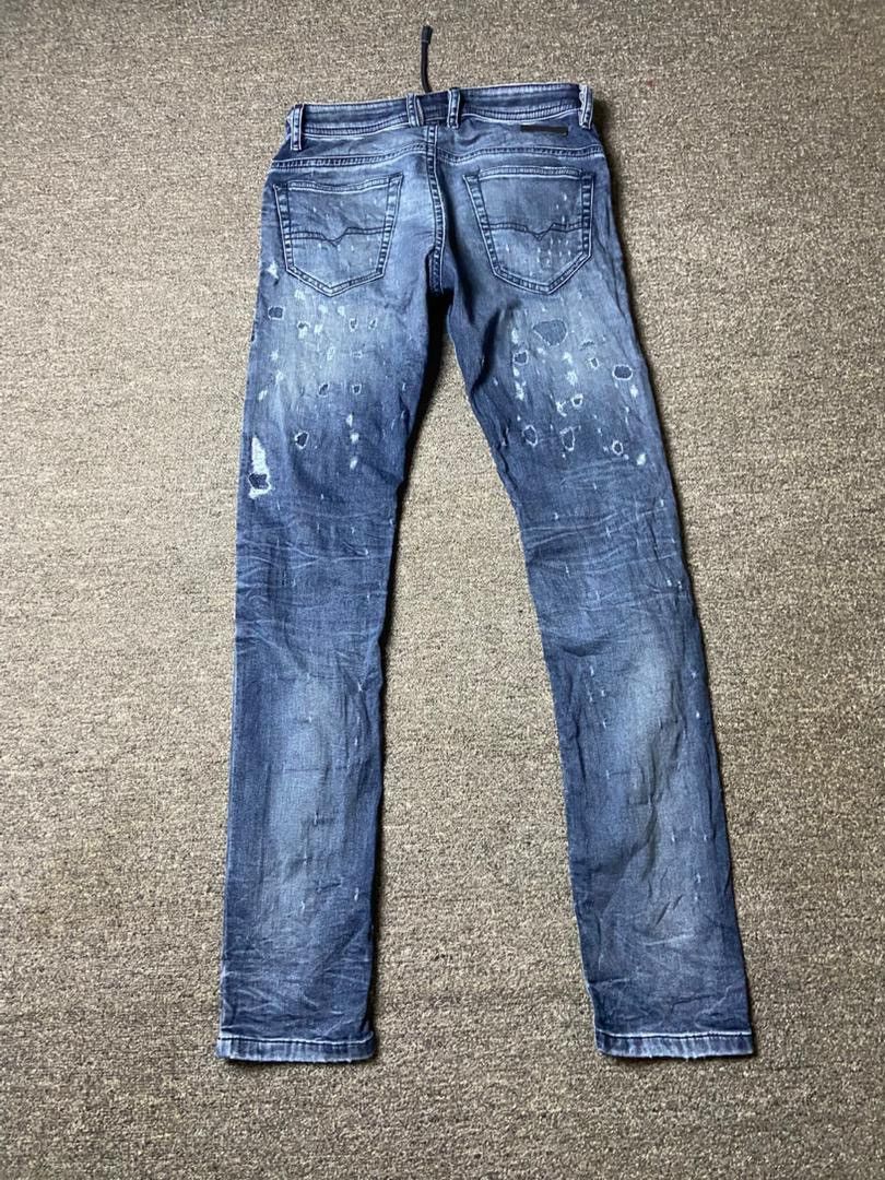 Diesel Diesel Thommer-T Distressed Slim Fit Jeans (175) Size US 29 - 2 Thumbnail