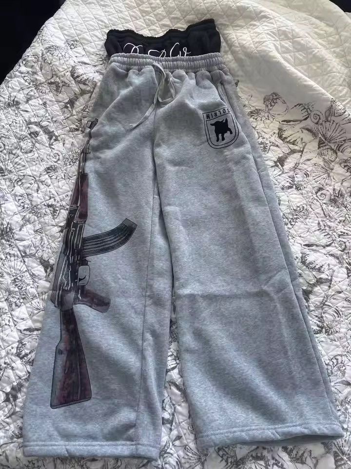Japanese Brand Grey AK47 Sweatpants V2 Size US 30 / EU 46 - 13 Thumbnail