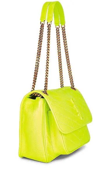 Saint Laurent Paris o1bcso1str0425 Size: OS/Niki Medium Chain Bag in Yellow Size ONE SIZE - 3 Thumbnail