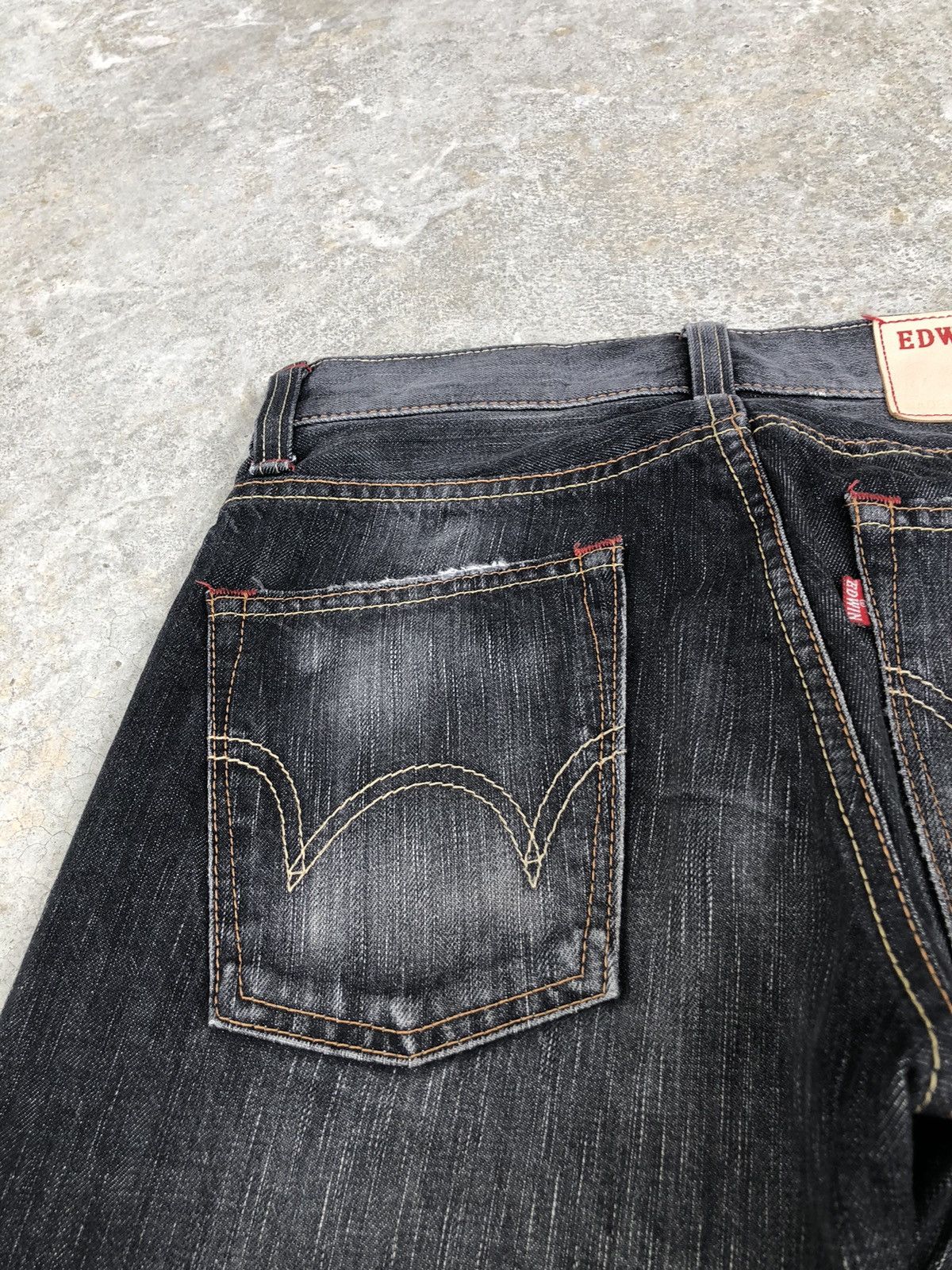 If Six Was Nine Japanese Edwin Flared Jeans Distressed Jeans 512 Size US 29 - 16 Thumbnail