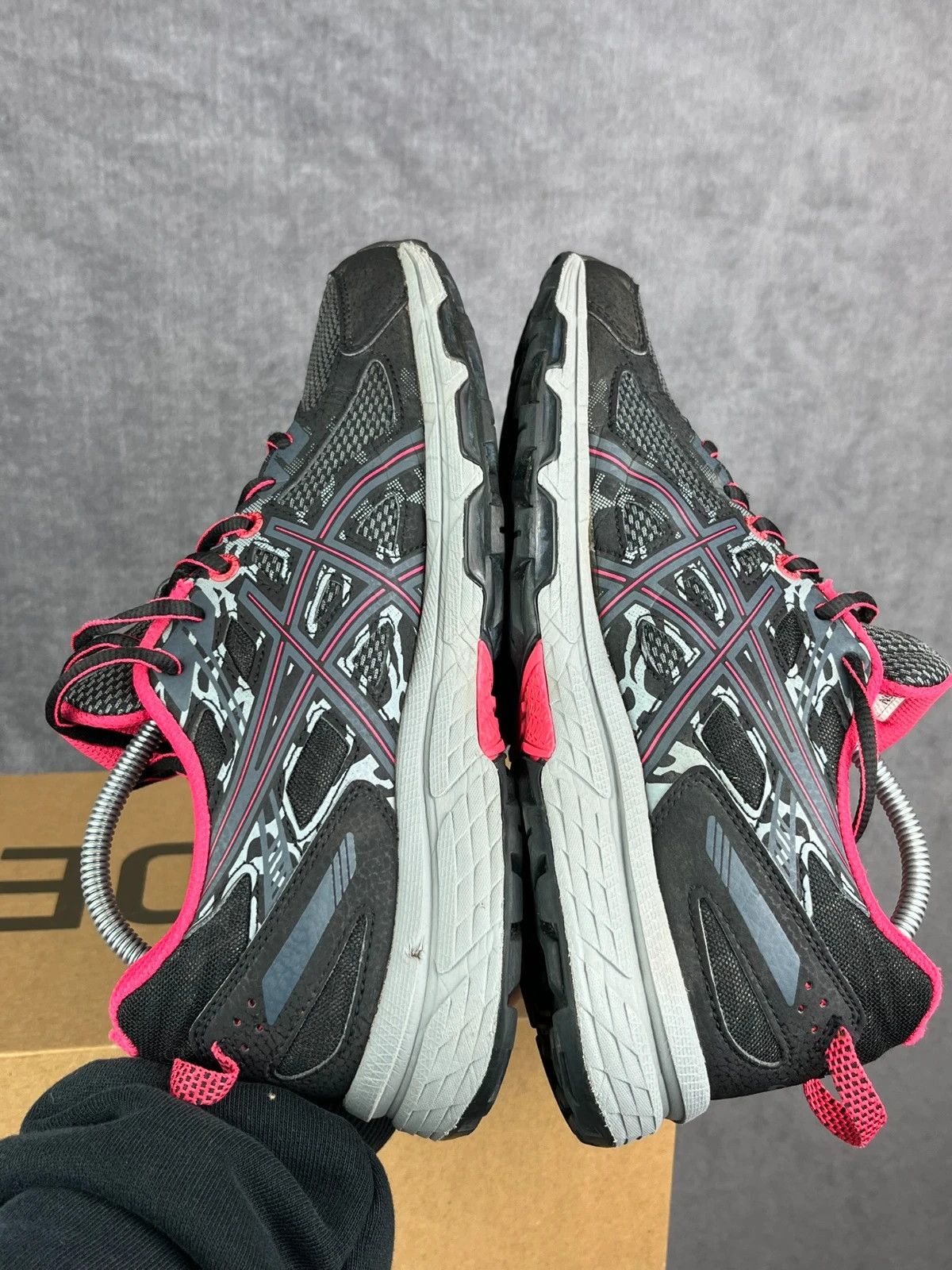 Asics Asics GEL black red mesh Y2K retro running sneakers Size US 6 / EU 39 - 9 Thumbnail