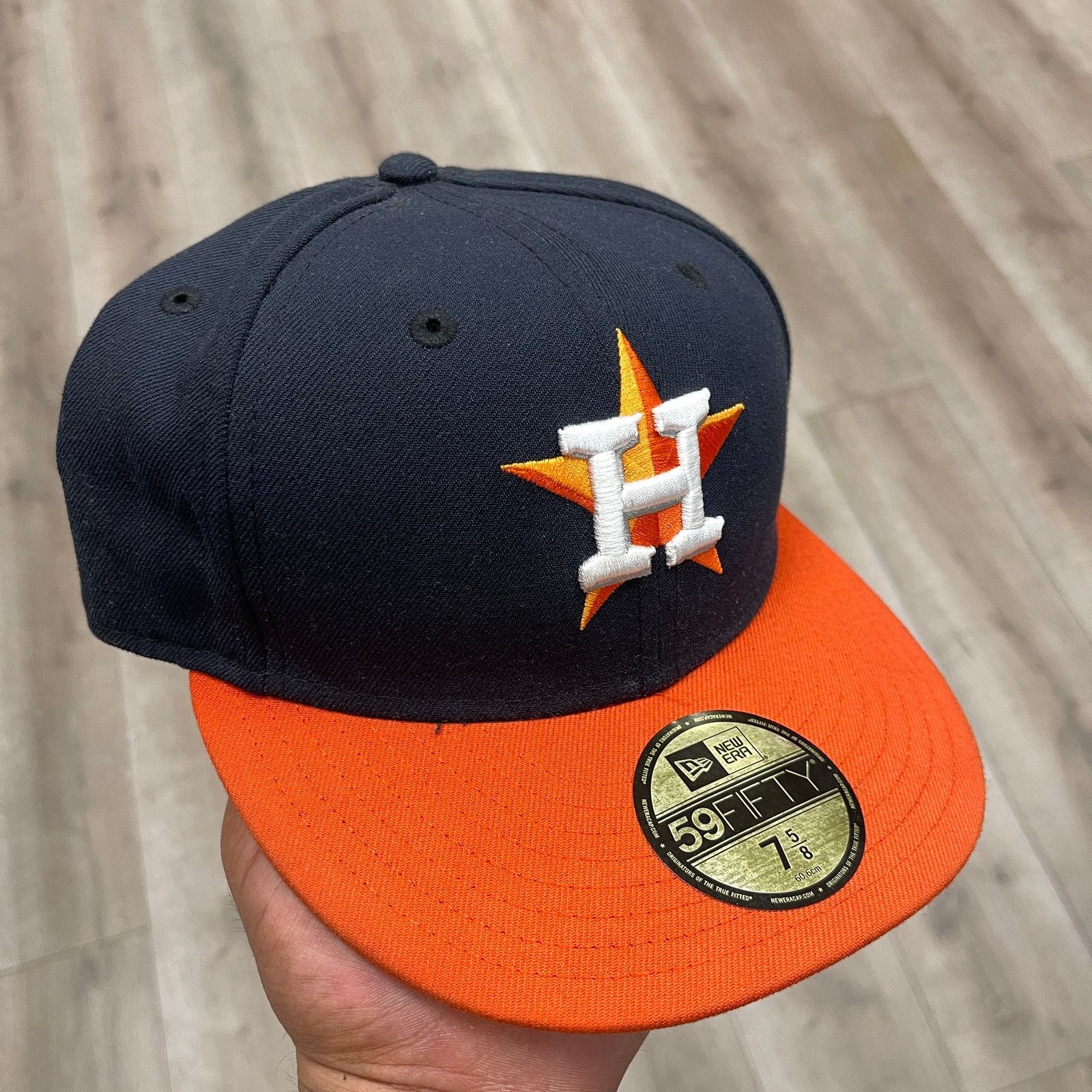 New Era New Era Houston Astros fitted hat Cap size 7 5/8 Navy Orange Size ONE SIZE - 1 Thumbnail