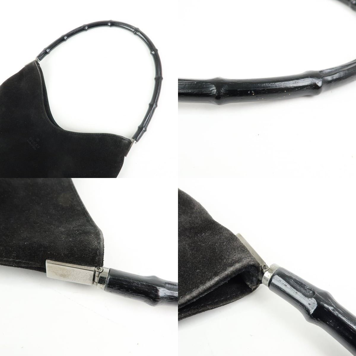 Gucci Gucci Bamboo Suede Shoulder Bag Black Size ONE SIZE - 4 Thumbnail