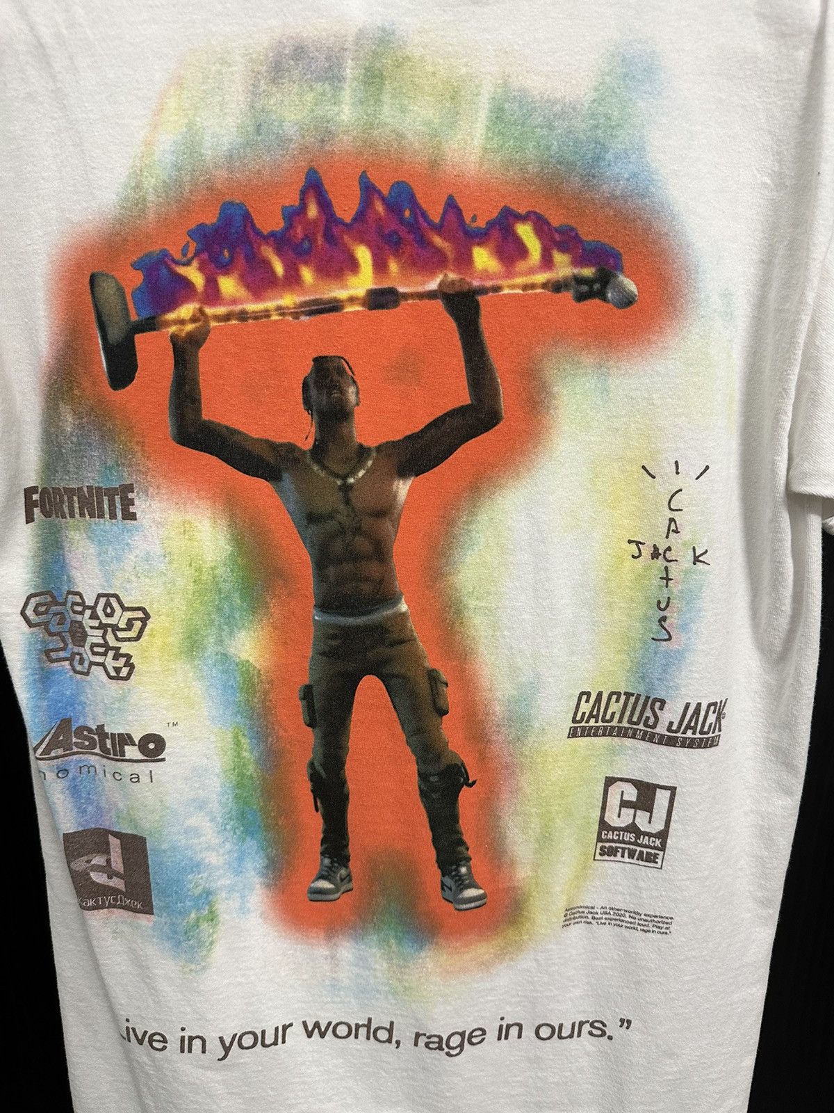 Travis Scott Travis Scott Cactus Jack Rage Emote Tee White Size US S / EU 44-46 / 1 - 7 Thumbnail
