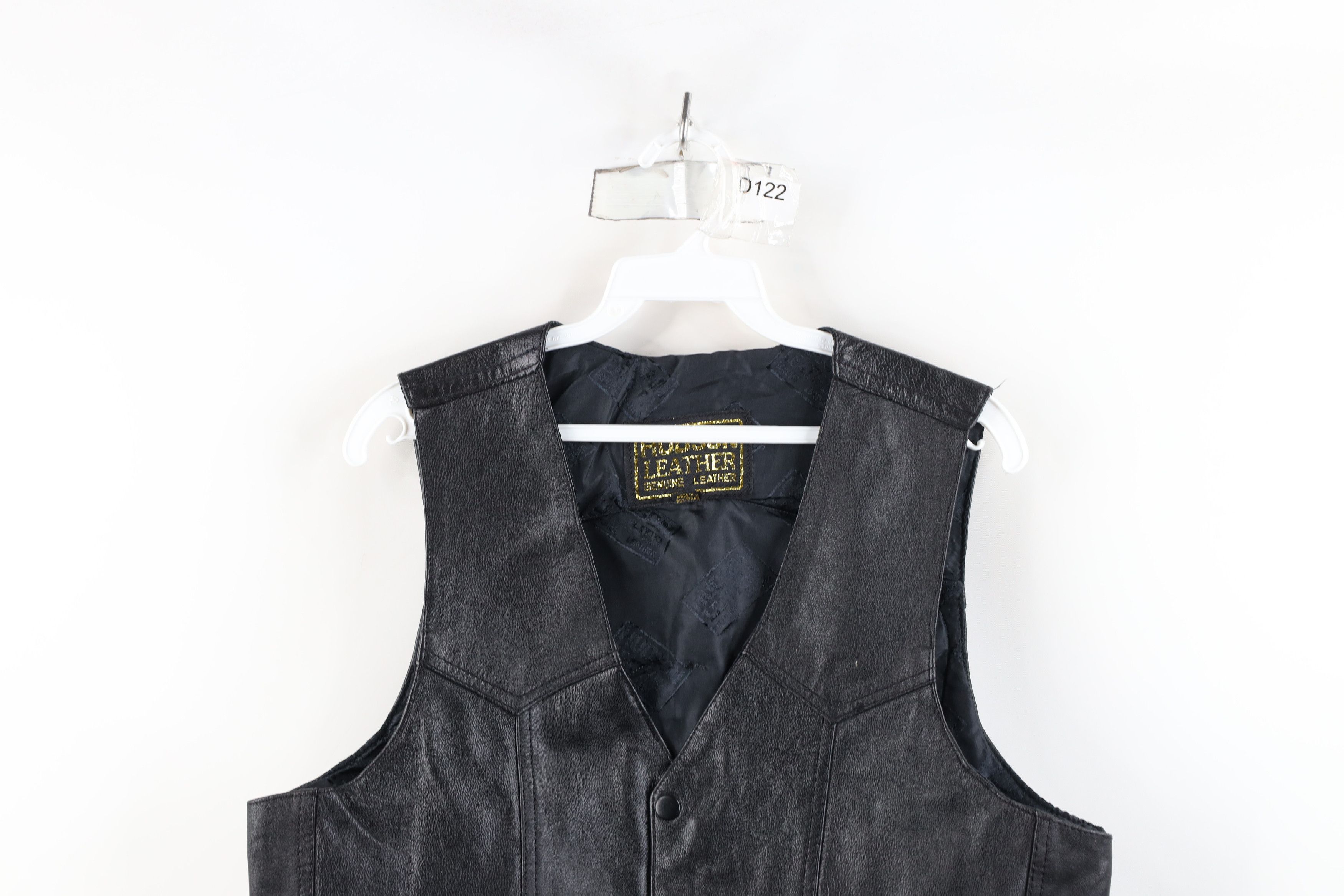 Vintage Vintage 90s Streetwear Motorcycle Riding Vest Jacket Black Size US M / EU 48-50 / 2 - 2 Thumbnail