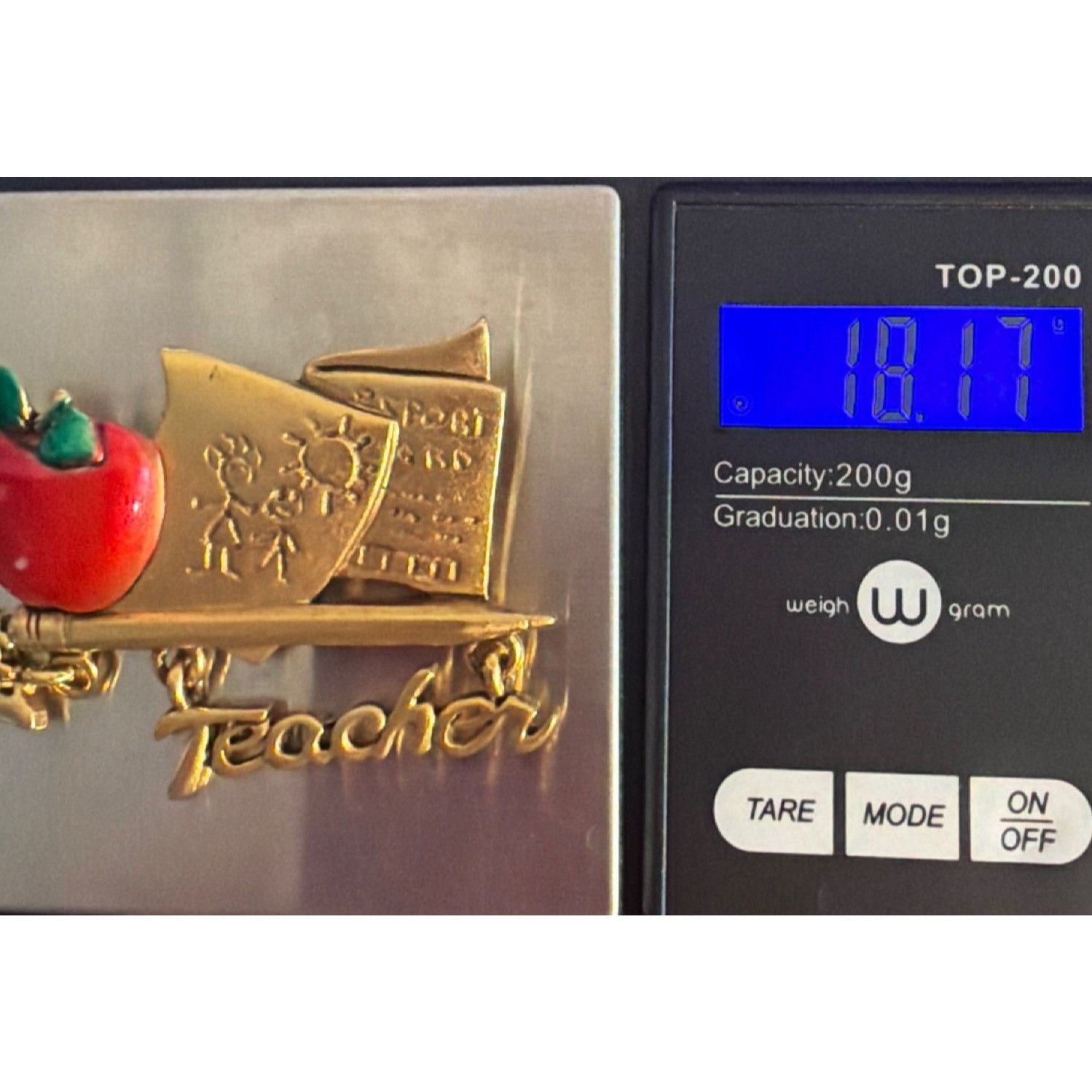 Other Vintage Danecraft Teacher Brooch Pin Red Green Enamel Dangle Size ONE SIZE - 7 Thumbnail