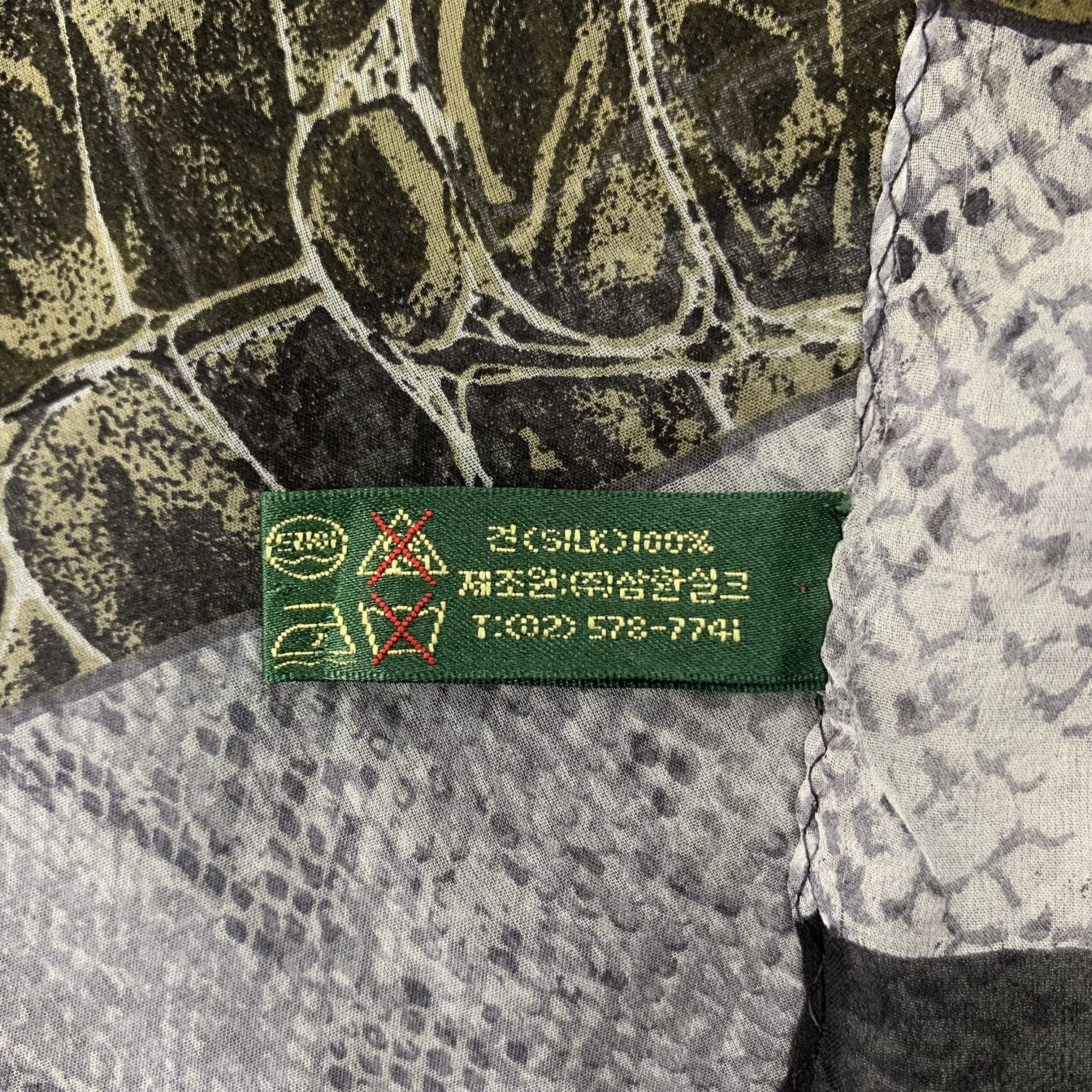 Paolo Gucci Paolo Gucci Scarf Silk Muffler Neck Wrap BL9335 Size ONE SIZE - 7 Thumbnail