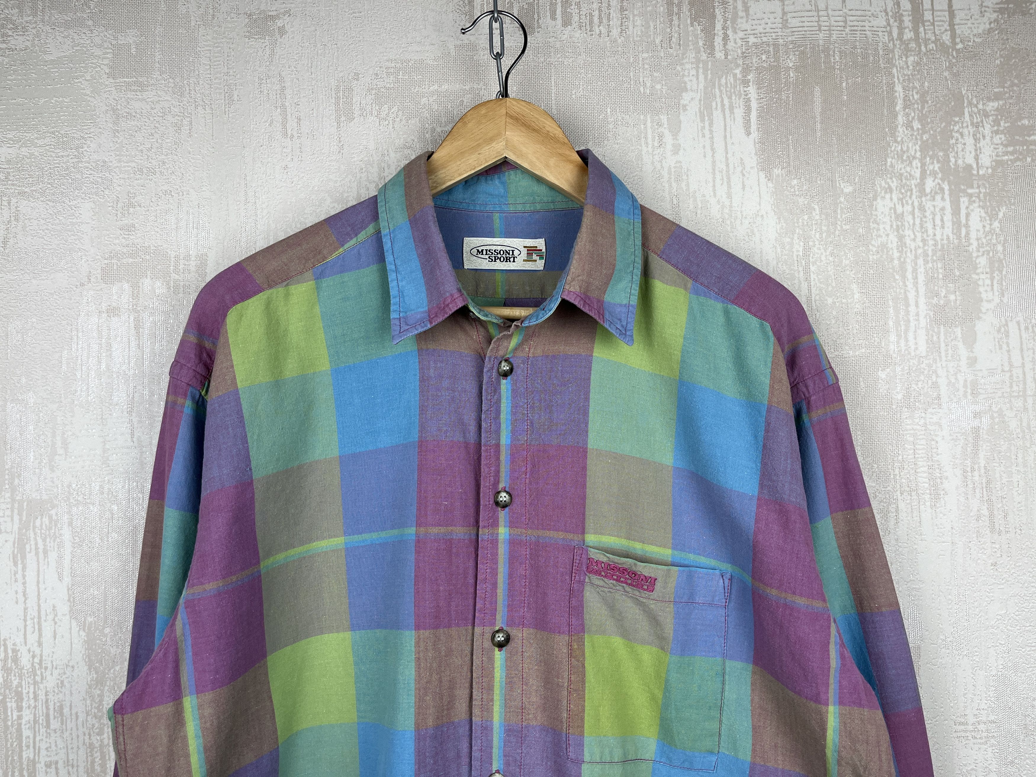 Missoni Missoni Sport Long Sleeve Check Shirt Pocket Plaid Size US M / EU 48-50 / 2 - 4 Thumbnail