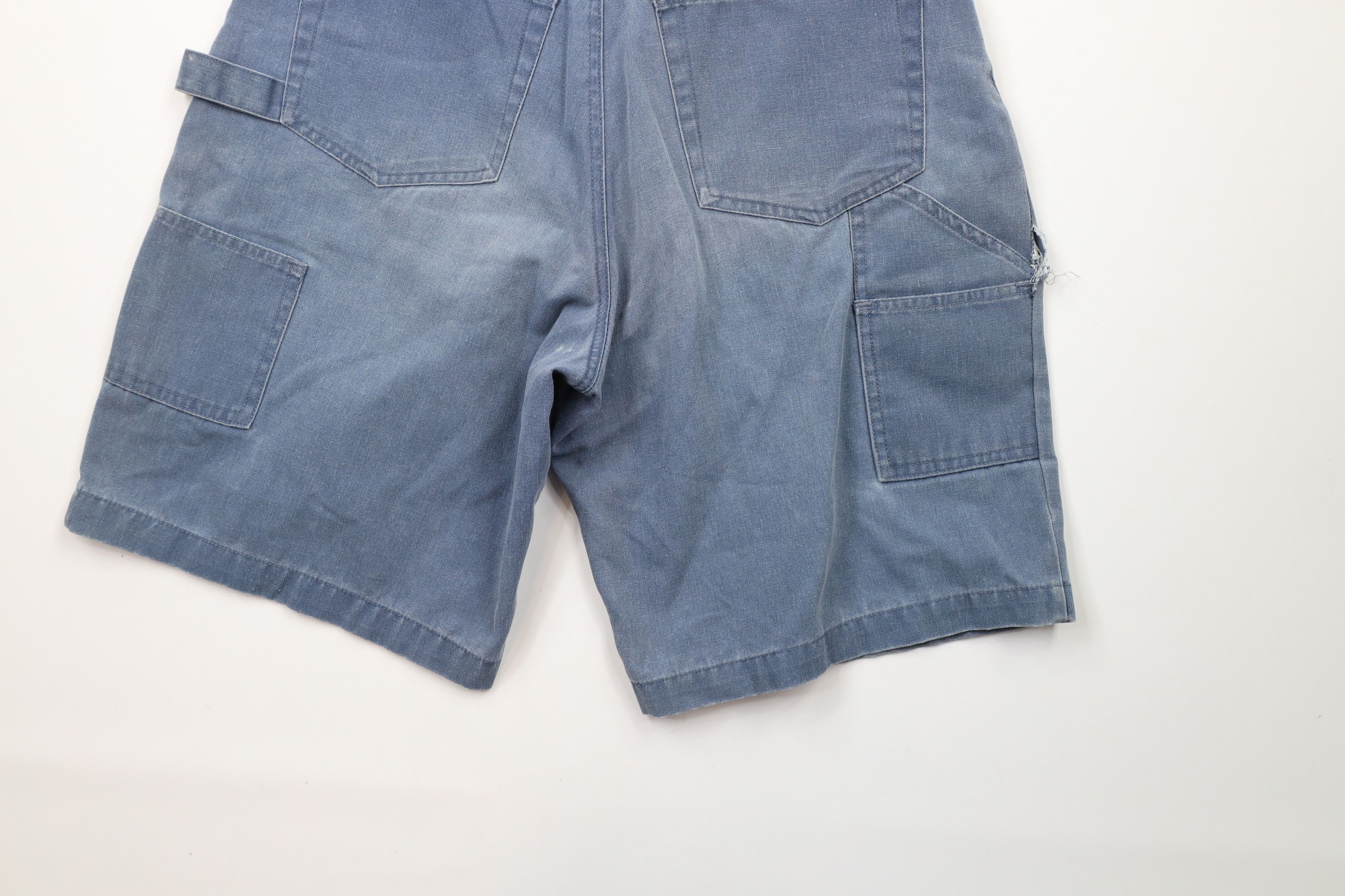 Vintage Vintage 90s Streetwear Baggy Stonewash Pigment Dye Shorts Size US 30 / EU 46 - 11 Thumbnail