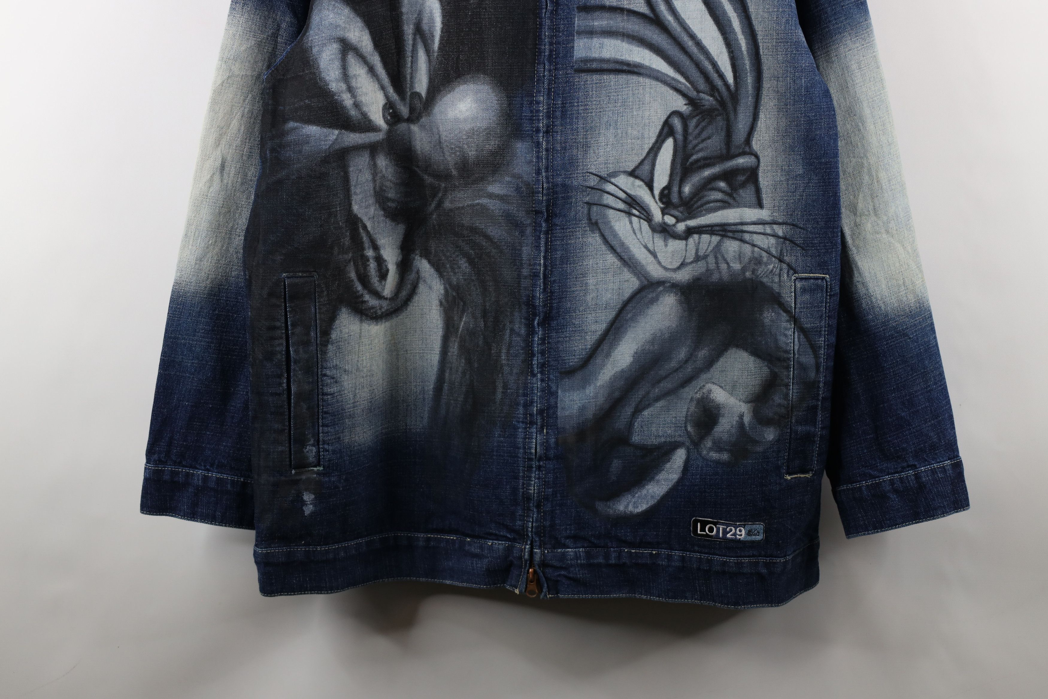 Vintage Vintage 90s Lot 29 Looney Tunes Bugs Bunny Denim Jean Jacket Size US XXL / EU 58 / 5 - 3 Thumbnail