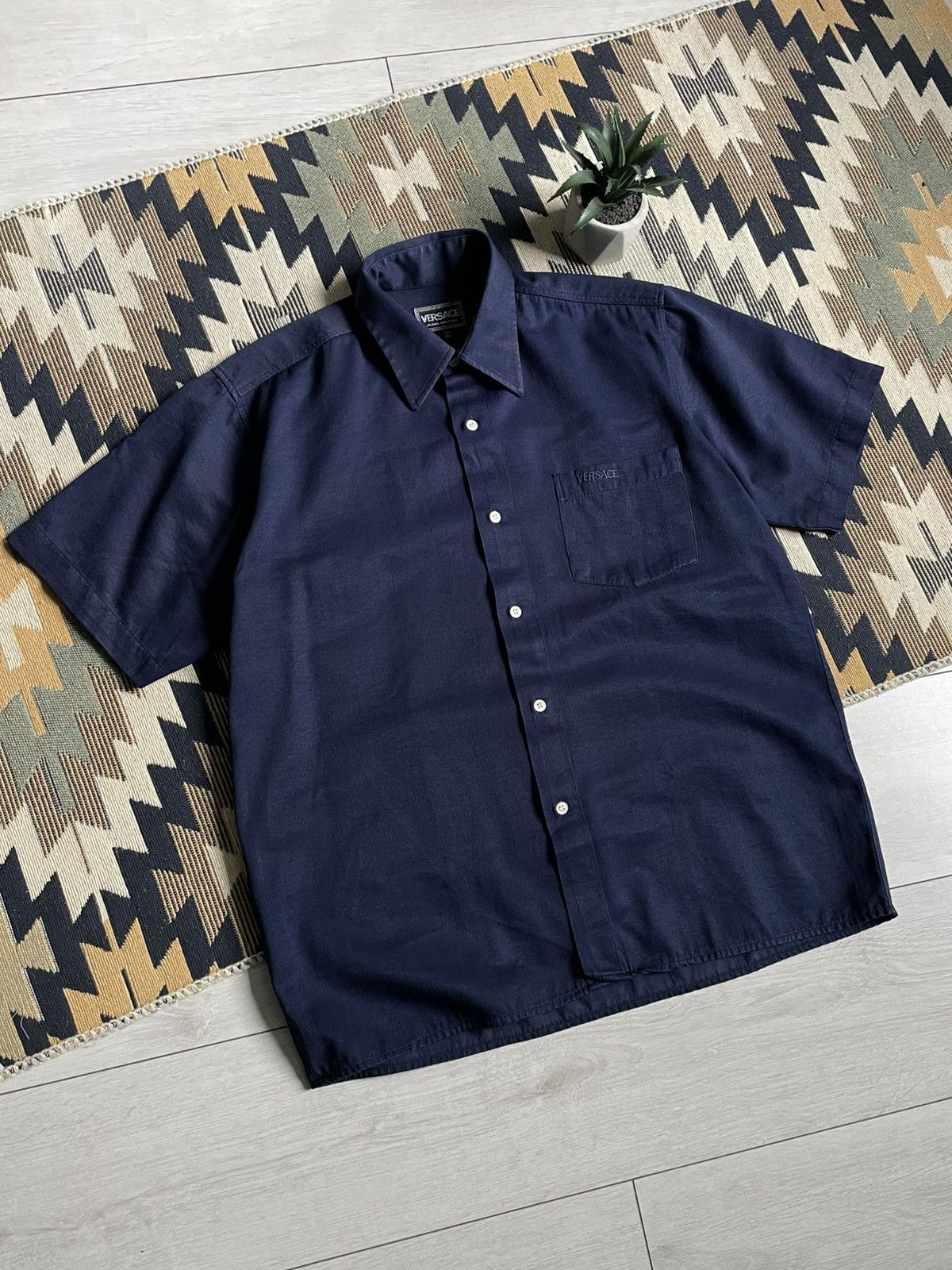 Versace Jeans Couture × Vintage Vintage Versace Jeans Couture Short Sleeve Shirt Size US L / EU 52-54 / 3 - 2 Thumbnail
