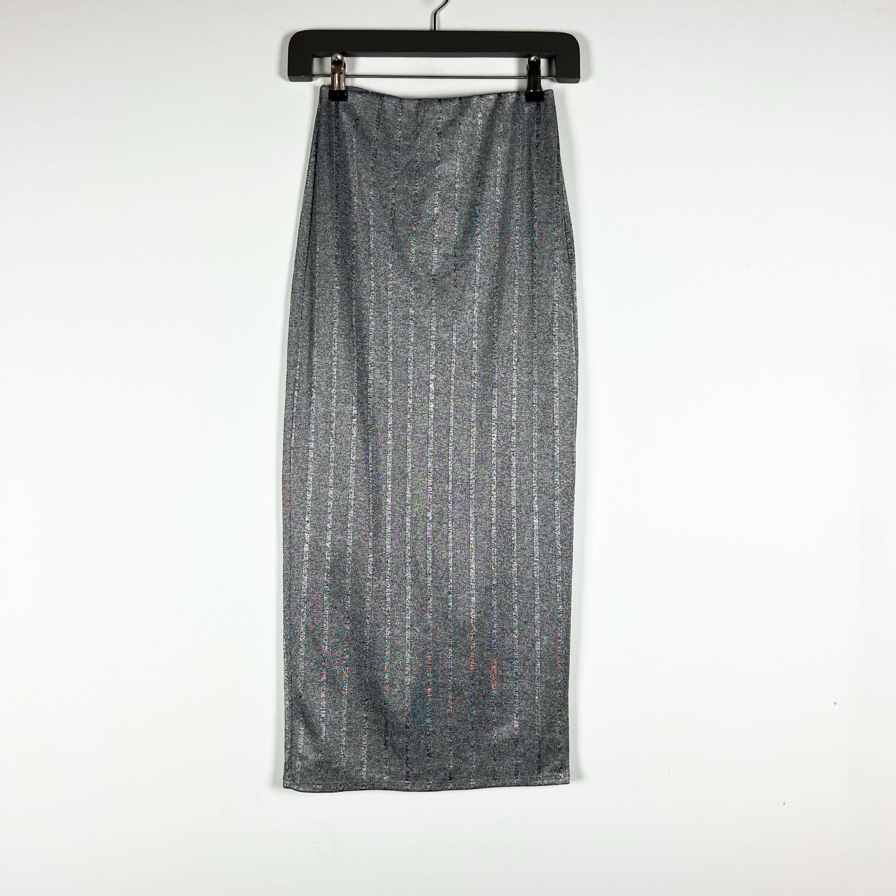 NBD NBD Lida Heathered Gray Silver Stripe Print Size 25" / US 0 / IT 36 - 1 Thumbnail