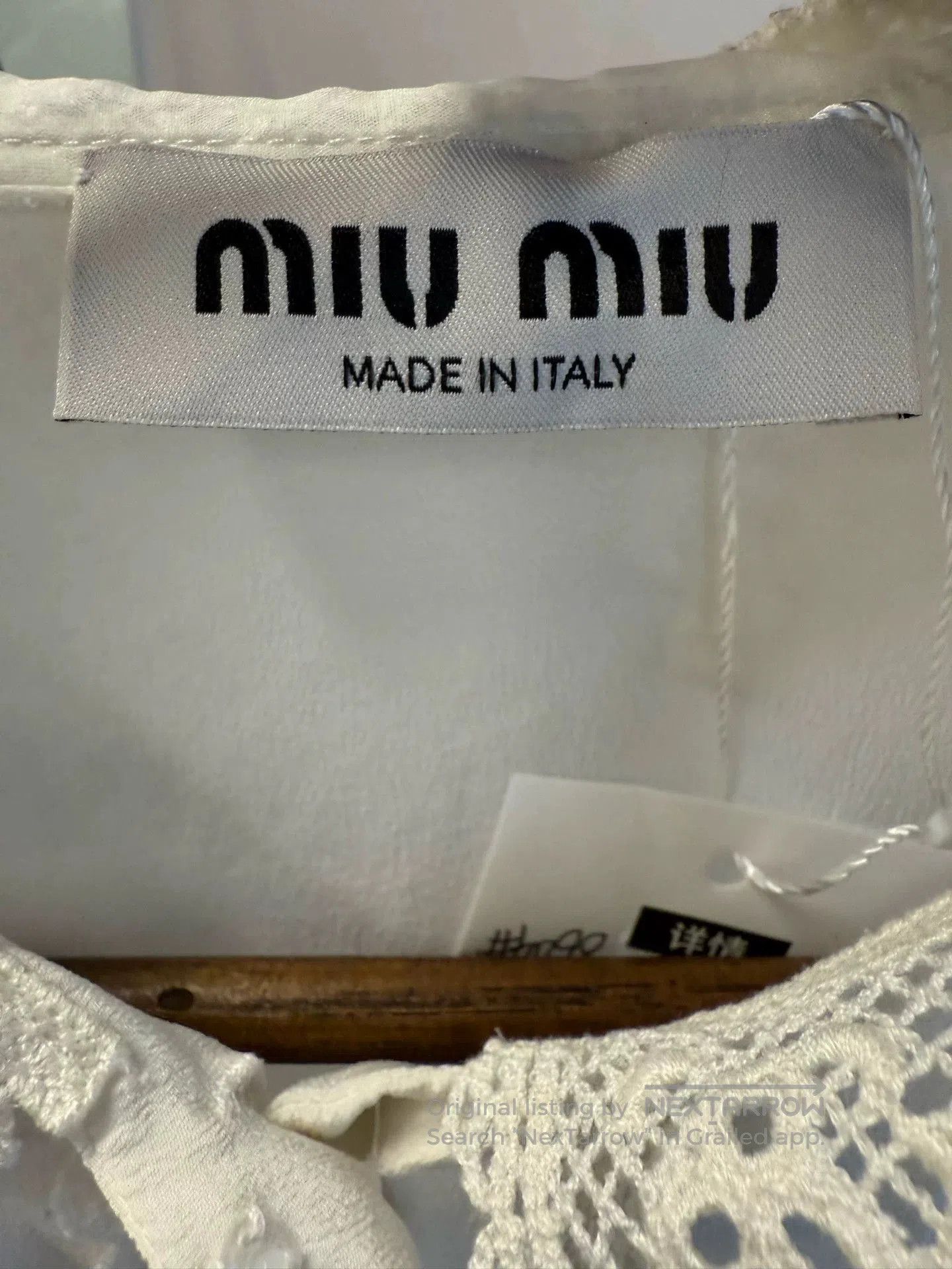 Miu Miu miu miu pearl button lace collar shirt. Size US M / EU 48-50 / 2 - 4 Thumbnail