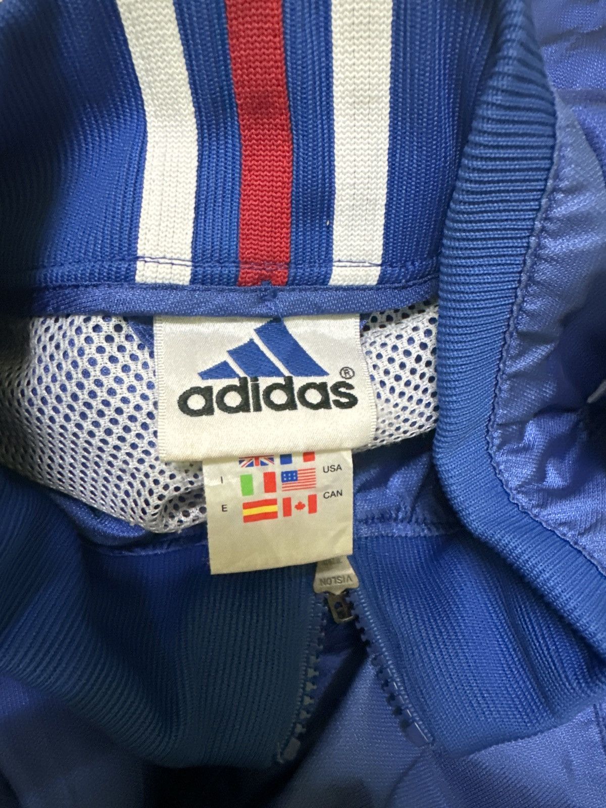 Adidas Vintage Adidas France Style Windbreaker Hoodie Size US XL / EU 56 / 4 - 14 Thumbnail