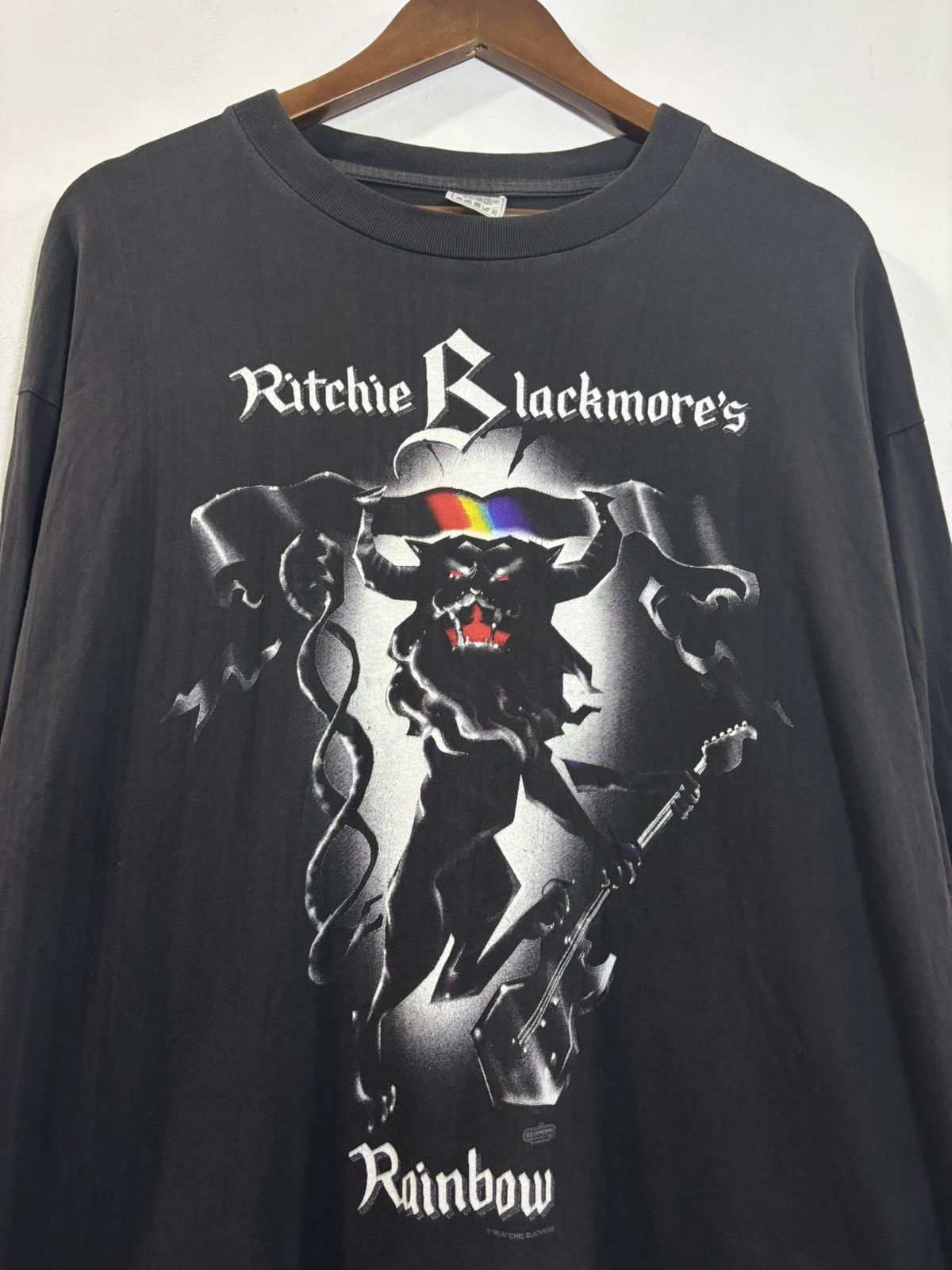 Band Tees × Vintage Vintage 90’s Ritchie Blackmore Longsleeve Tshirt Size US L / EU 52-54 / 3 - 3 Thumbnail