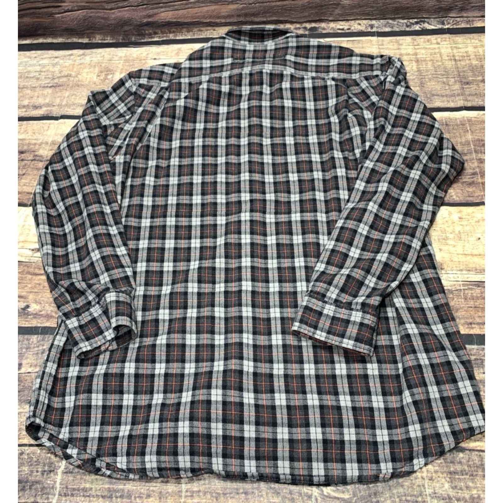CO Duluth Flannel Shirt Mens L Button Up Black Gray Plaid Long Sleeve Regular Fit Casual Vintage: No Size US L / EU 52-54 / 3 - 2 Thumbnail