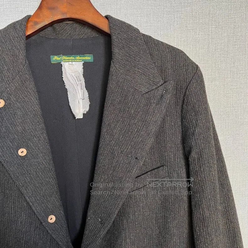Paul Harnden Shoemakers Long Balzer Coat in Dark Brown Tweed. Size US S / EU 44-46 / 1 - 3 Thumbnail