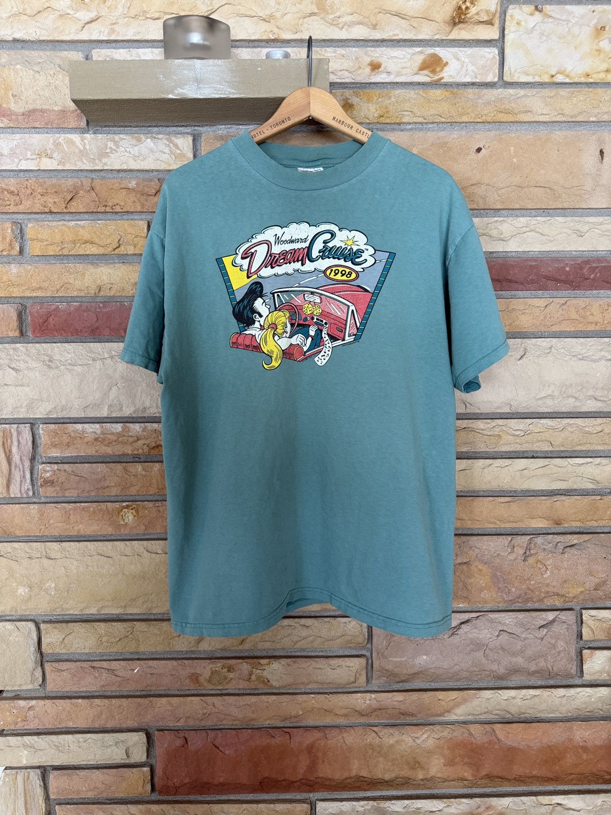 Vintage Vintage 90s Woodward Dream Cruise Faded Graphic Tee Size US XL / EU 56 / 4 - 1 Thumbnail