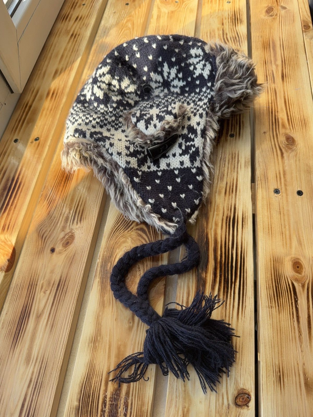 Le Grande Bleu (L.G.B.) Vintage Y2K Fuzzy Fur Ushanka Hat if six was nine LGB Style Size ONE SIZE - 4 Thumbnail