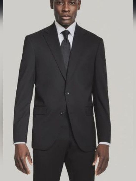 Jack Victor Jack Victor New York CT Black 3Sixty5 Superfine Wool Blazer Size 46R - 1 Thumbnail