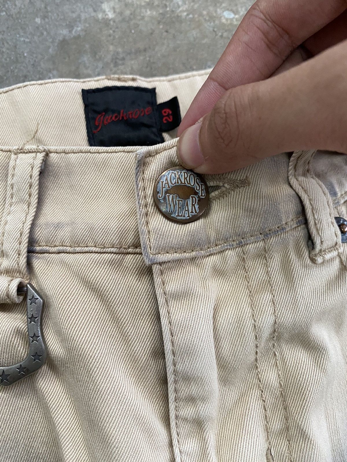 JACKROSE Jackrose Slim Flare Beige Denim Size US 29 - 9 Thumbnail