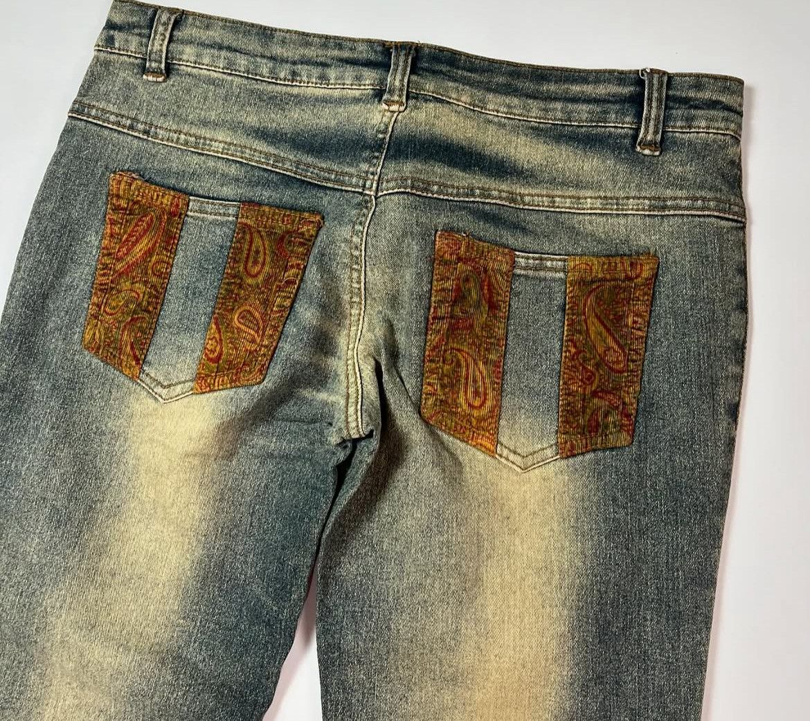 If Six Was Nine 2000s Hysteric Hybrid Wide Flare Bootcut Jeans y2k Lgb Size US 30 / EU 46 - 4 Thumbnail