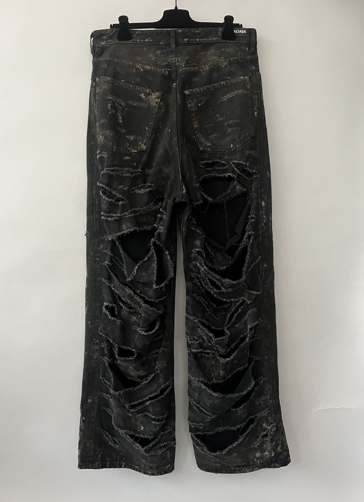 Balenciaga Balenciaga Mud Super Destroyed Baggy Jeans Size US 34 / EU 50 - 4 Thumbnail