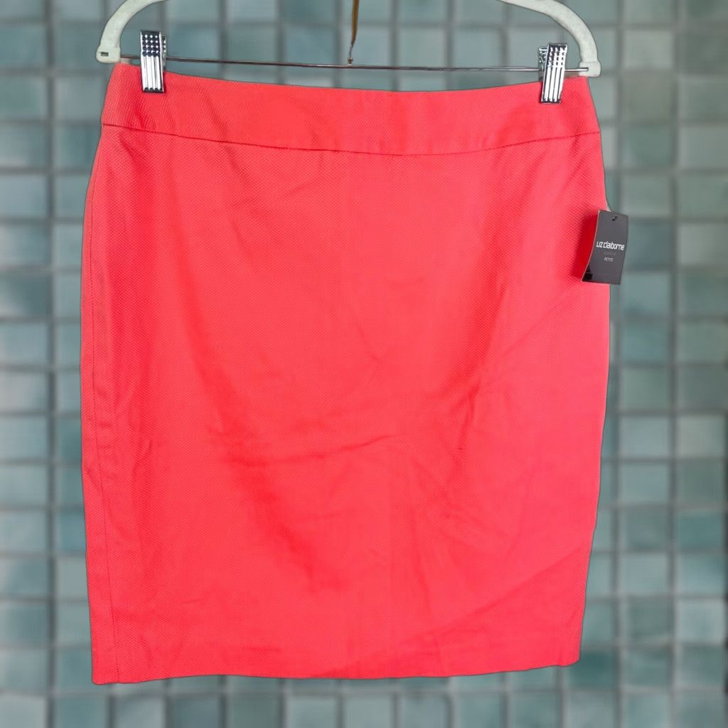 Liz Claiborne Liz Claiborne Career Pencil Skirt Womens Size 12P Coral Lined Size 34" / US 12 / IT 48 - 1 Thumbnail