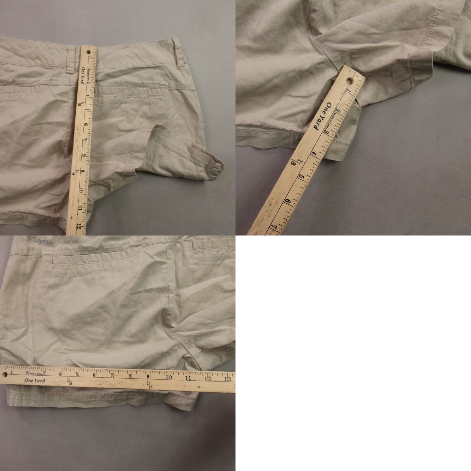 Vintage Columbia Women's Shorts Size 12 Beige Nylon Chino Outdoor Hiking 4" Inseam Size 34" / US 12 / IT 48 - 8 Thumbnail