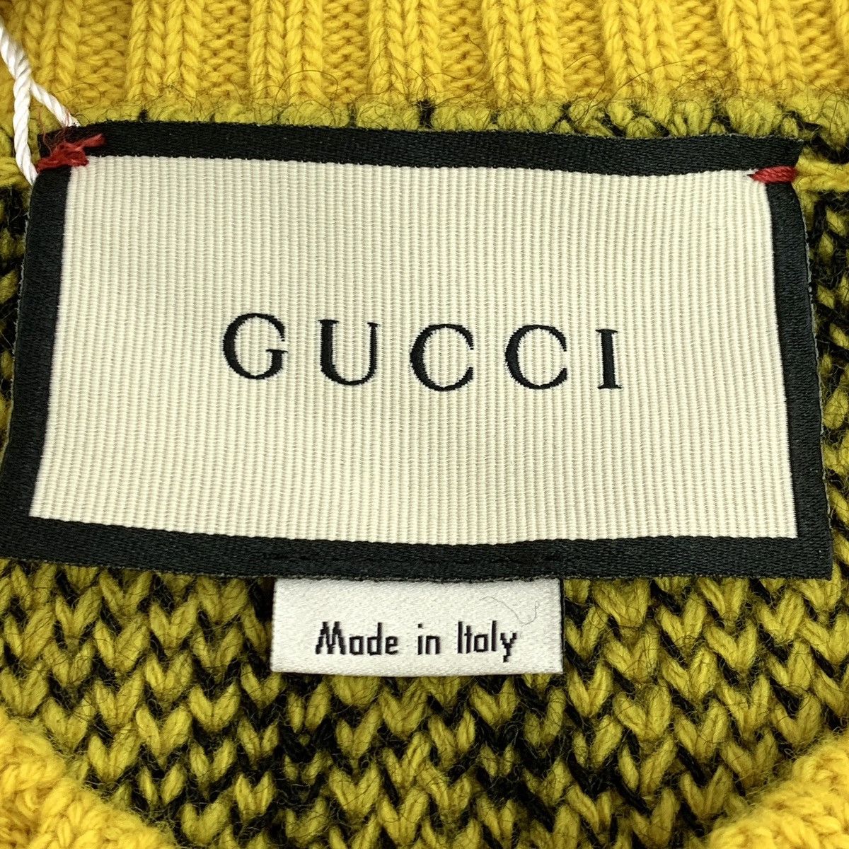 Gucci Gucci Yellow Bat Intarsia Long Sleeve Knit Sweater K26WX Size XS / US 0-2 / IT 36-38 - 6 Thumbnail