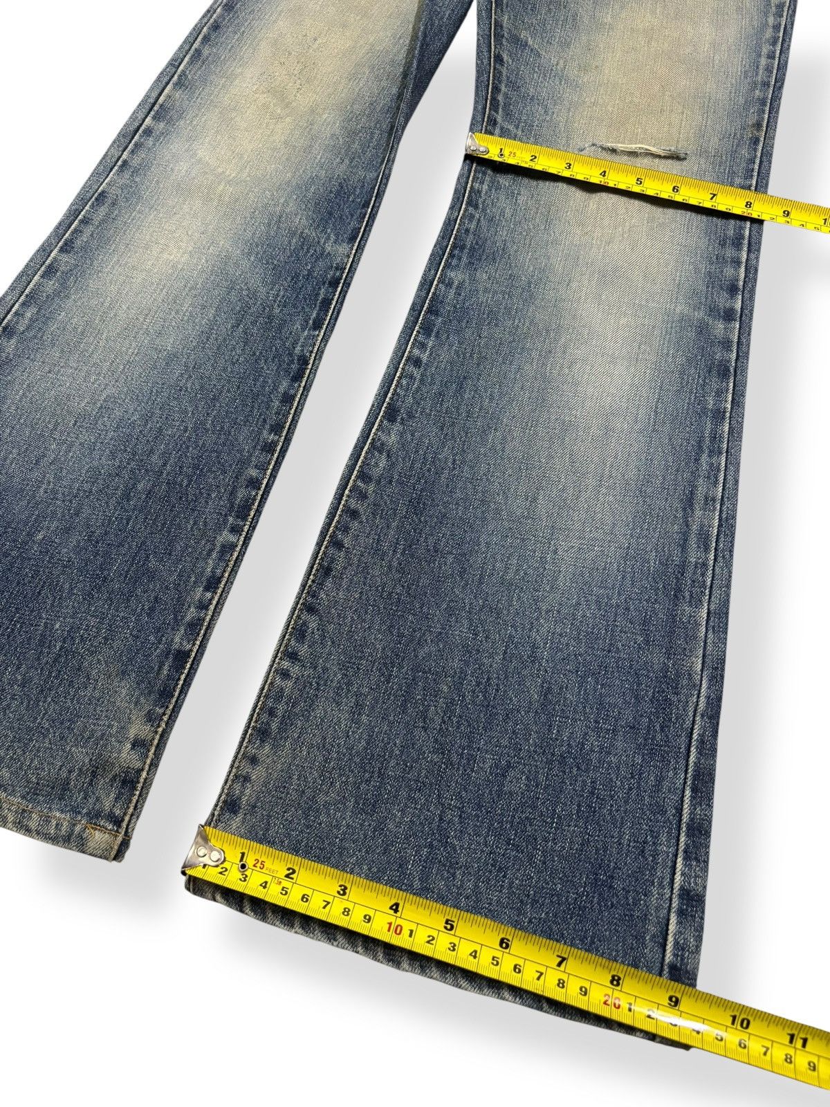 Edwin Vintage Edwin Mud Wash Flare Bootcut Distressed Jeans Size US 32 / EU 48 - 16 Thumbnail