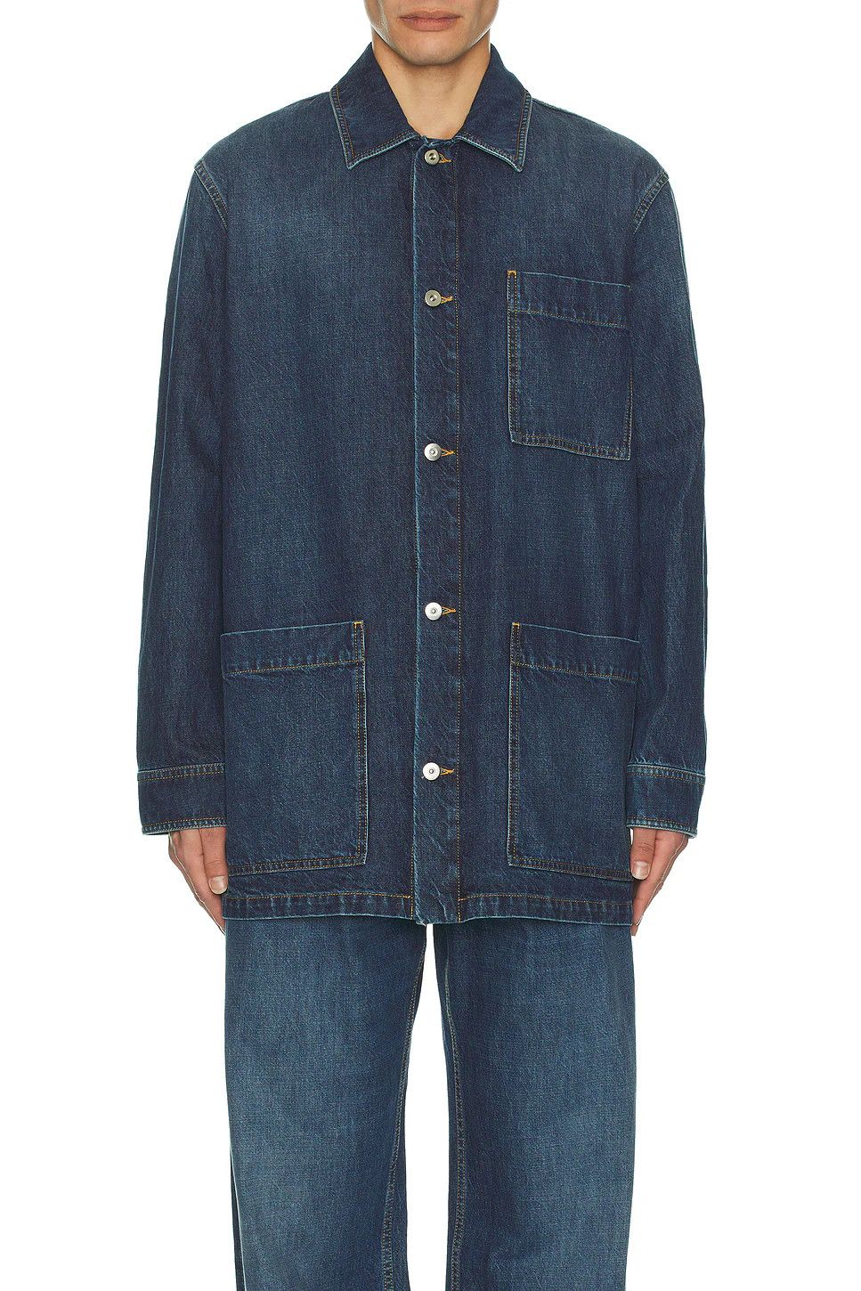 Bottega Veneta o1bcso1str0426 Denim Jacket in Blue Size US L / EU 52-54 / 3 - 3 Thumbnail