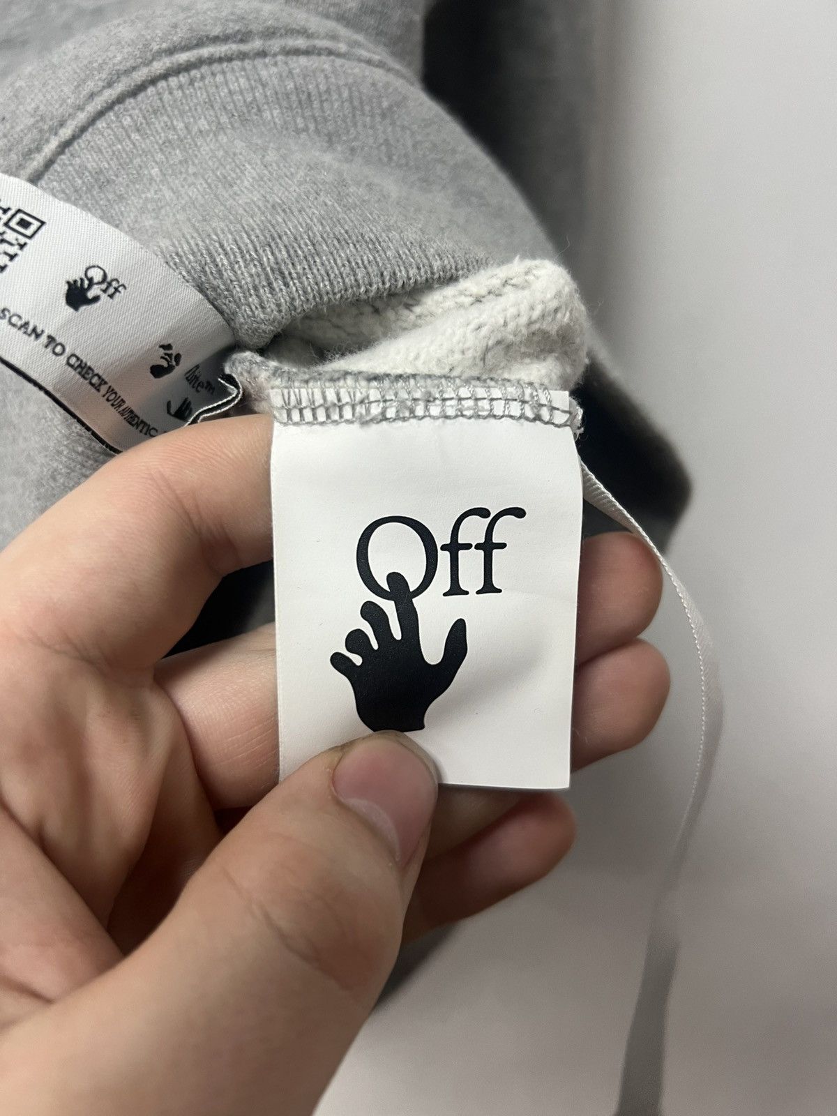 Off-White Off White Sweatshirt Big Logo Size S Gray Men Size US S / EU 44-46 / 1 - 14 Thumbnail