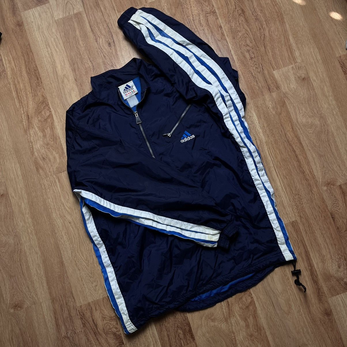 Adidas Vintage Adidas Windbreaker 1/4 Zip Size US M / EU 48-50 / 2 - 1 Thumbnail