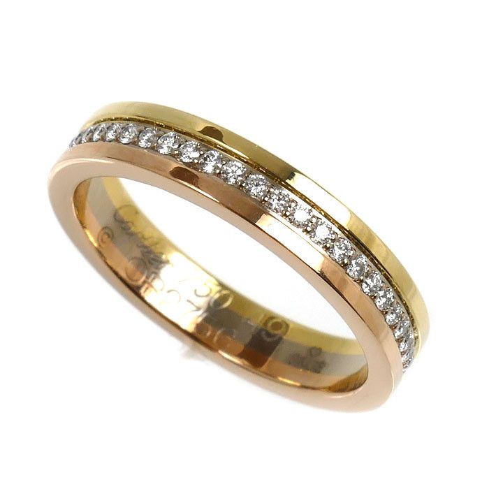 Cartier Cartier Cartier Vendome Tricolor Gold Diamond Ring Size 49 Precious Metal Ring DUTY FREE for USA Size ONE SIZE - 1 Thumbnail