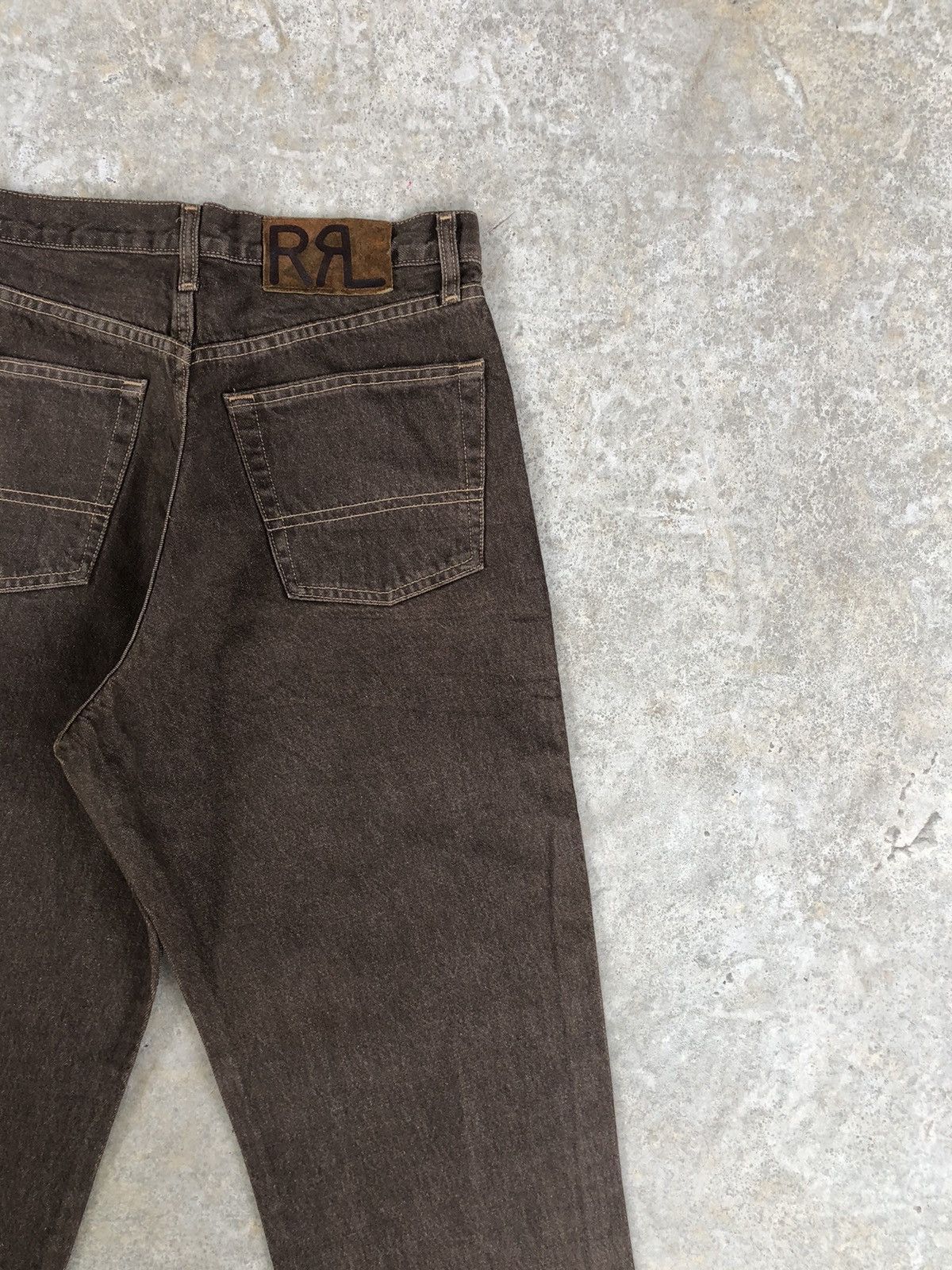 RRL Ralph Lauren Vintage RRL Double RL Jeans USA Distressed Denim Size US 31 - 10 Thumbnail